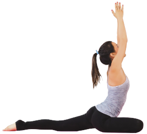 Een vrouw doet aan yoga